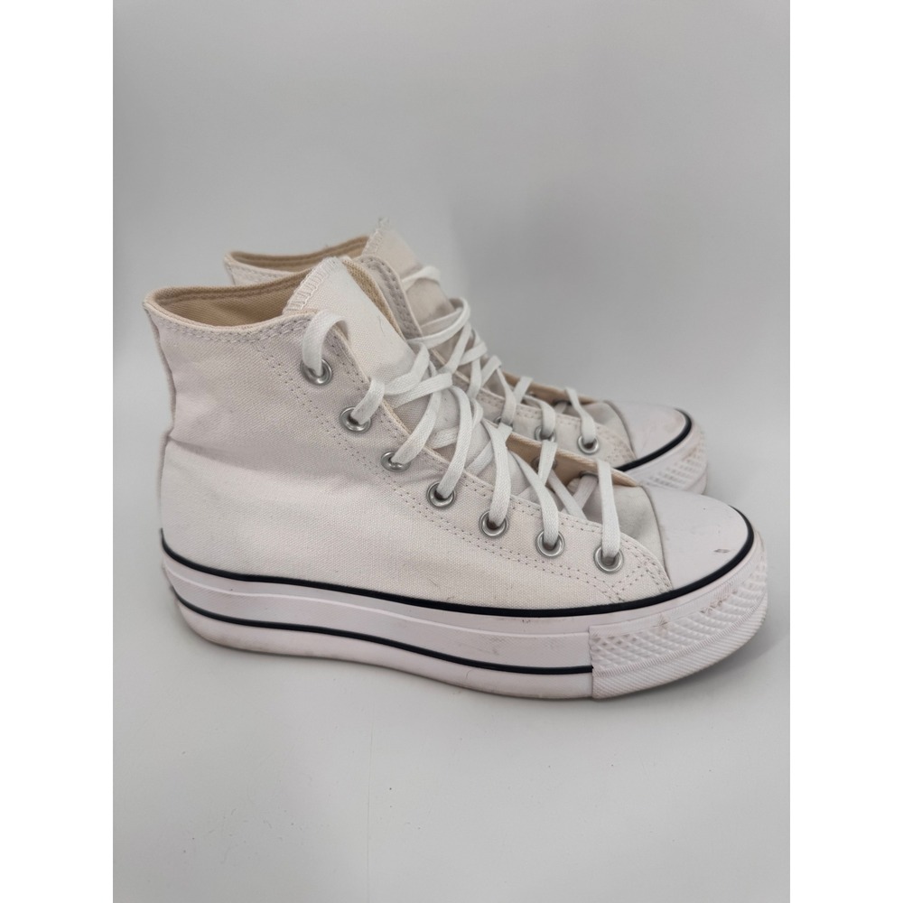 Converse Chuck Taylor All Star Platform High Top Women 7 White Canvas Sneakers